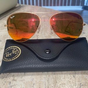 Rayban Aviator Flash Lenses - Orange Mirror